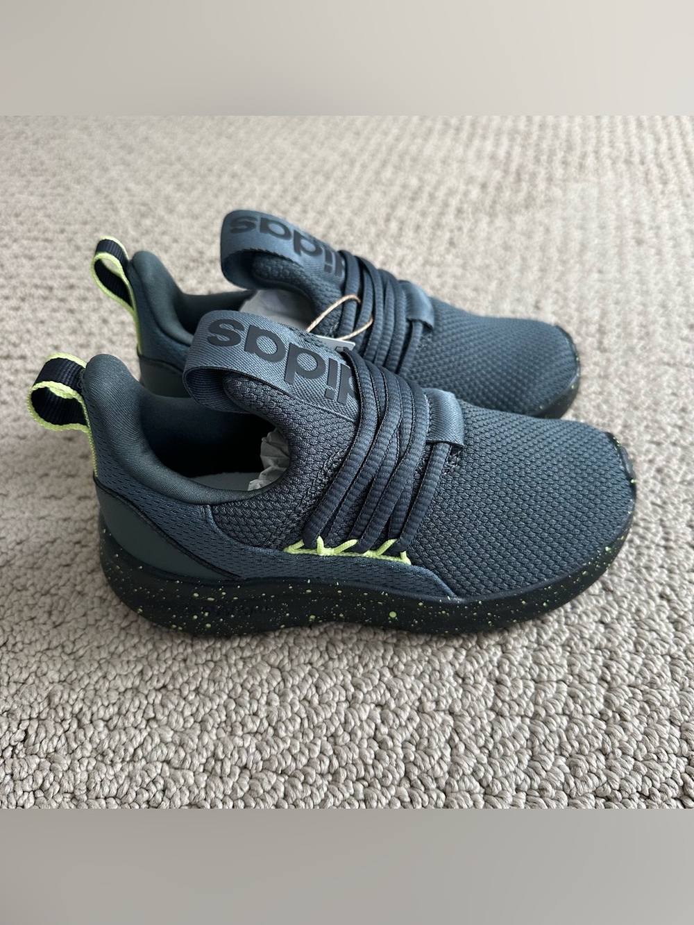 Adidas lite racer adapt 7.0 Kids Sneakers with Neon Yellow Accent